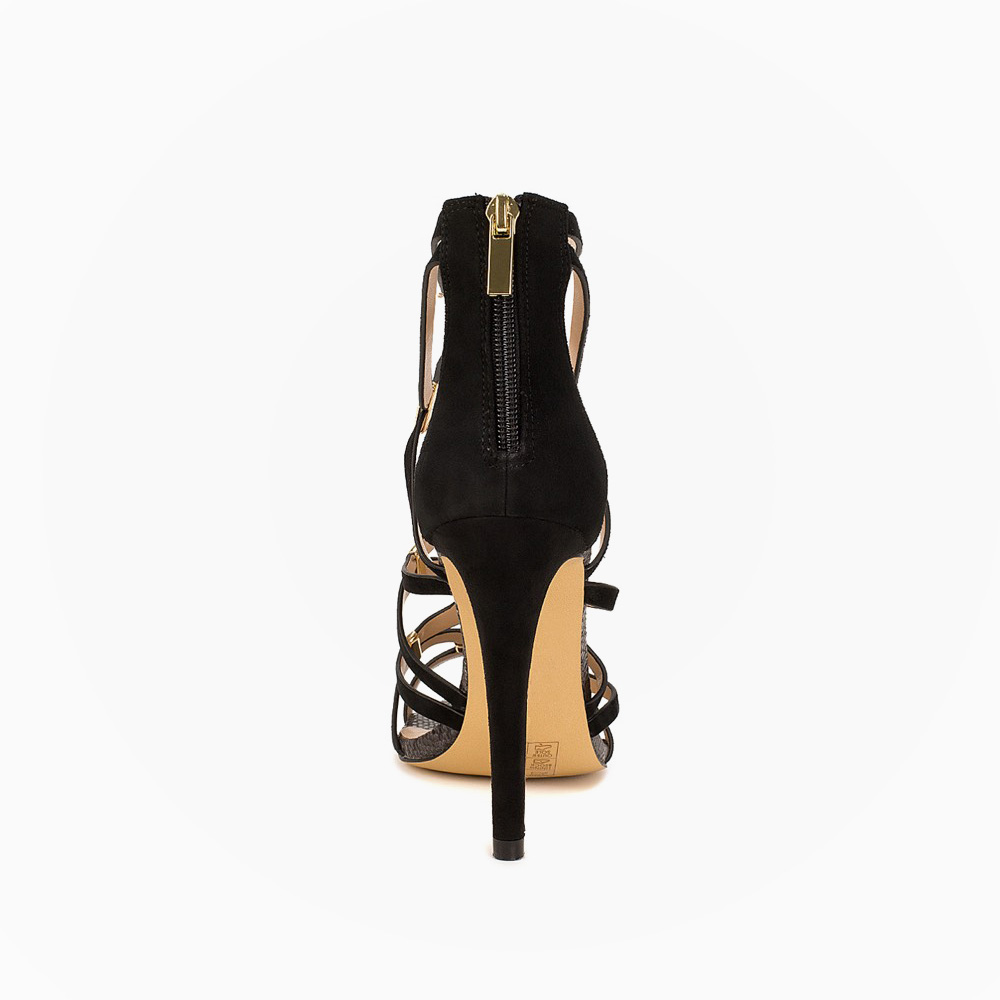 Caged Sandal with Gold Trim - Image 3
