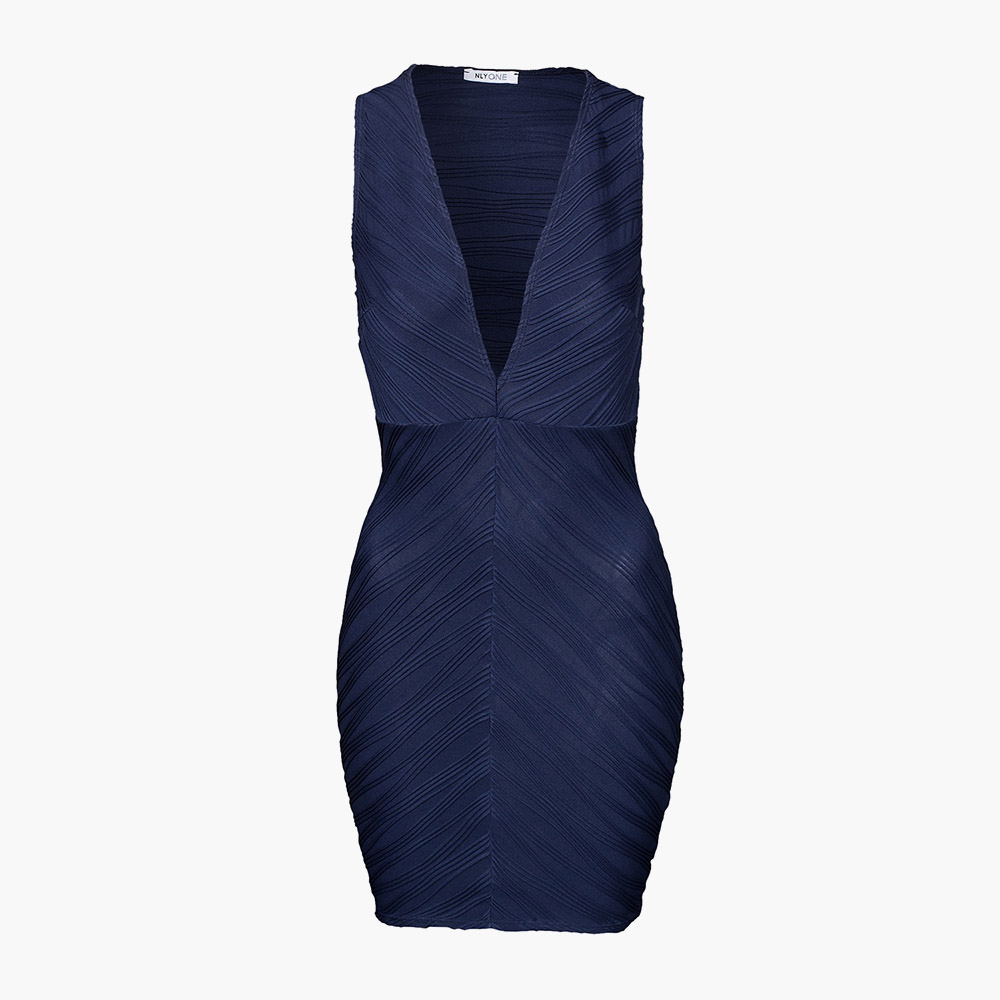 Low V Jaquard Dress - Image 4