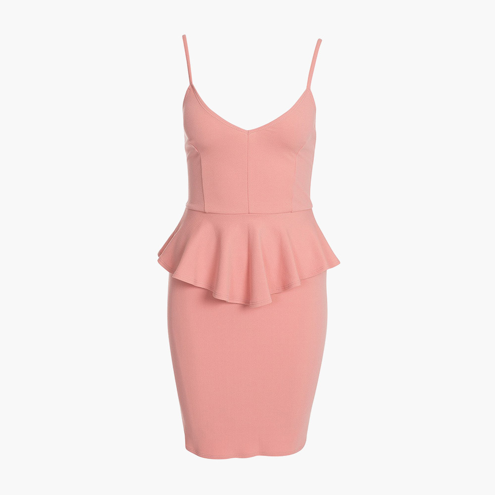 Peplum Thin Strap Dress - Image 4